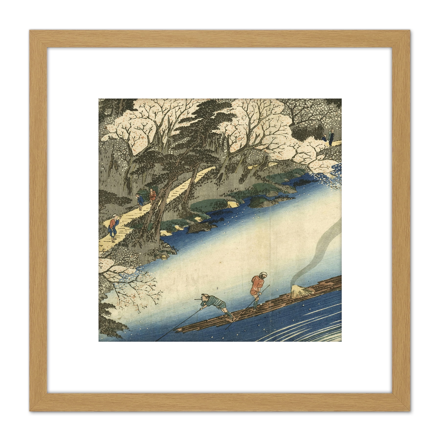 Hiroshige Arashiyama In Full Bloom Japanese 8X8 Inch Square