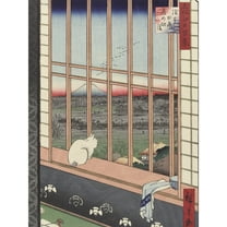 Hiroshige Temple Torinomachi Asakusa Landscape Extra Large XL Wall Art Poster Print