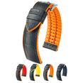 thumbnail image 1 of Hirsch Andy Leather Watch Strap - Orange - L - 24mm - Natural Rubber, 1 of 9