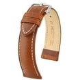 thumbnail image 1 of Hirsch Boston Artisan Leather Watch Strap - Golden Brown - M - 22mm - Silver Buckle, 1 of 9