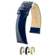 thumbnail image 1 of Hirsch Diva Leather Watch Strap - Polished Blue - M - 20mm - Shiny Silver Buckle - Calf Leather Band, 1 of 9