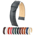 thumbnail image 1 of Hirsch Duke Alligator-Design Leather Watch Strap - Grey - M - 16mm - Silver Buckle, 1 of 9