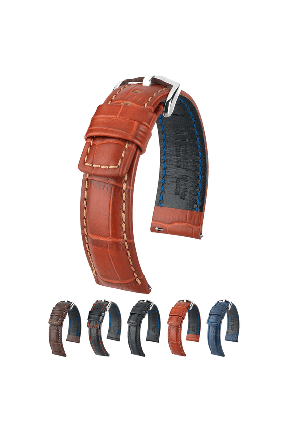 Grand Duke Leather Watch Strap - Golden Brown - L - 20mm - Water Resistant