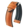thumbnail image 1 of Hirsch James Leather Watch Strap - Golden Brown - L - 22mm - Silver Buckle - Calf Leather, 1 of 9