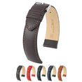 thumbnail image 1 of Hirsch Kent Artisan Leather Watch Strap - Brown - M - 18mm - Silver Buckle, 1 of 9