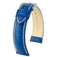 thumbnail image 1 of Hirsch Modena Leather Watch Strap - Royal Blue - L - 22mm - Silver Buckle, 1 of 3