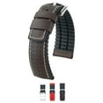 thumbnail image 1 of Hirsch Tiger Leather Watch Strap - Brown - L - 18mm - Shiny Silver Buckle - Calf Leather - Performance Band, 1 of 9
