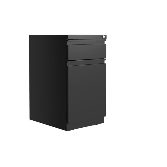 Hirsh 20" Deep Mobile File Cabinet 2 Drawer with XL Backpack Drawer, Letter Width, Black