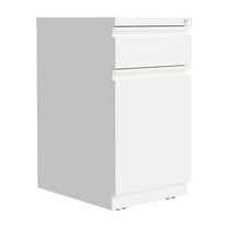 Hirsh 20" Deep Mobile File Cabinet 2 Drawer with XL Backpack Drawer, Letter Width, White
