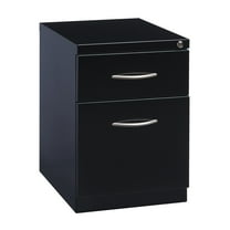 Hirsh 20" Deep Mobile Pedestal File Cabinet 2 Drawer Box-File, Letter Width, Black