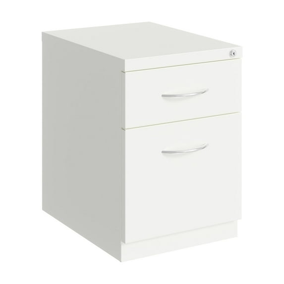 Hirsh 20" Deep Mobile Pedestal File Cabinet 2 Drawer Box-File, Letter Width, White