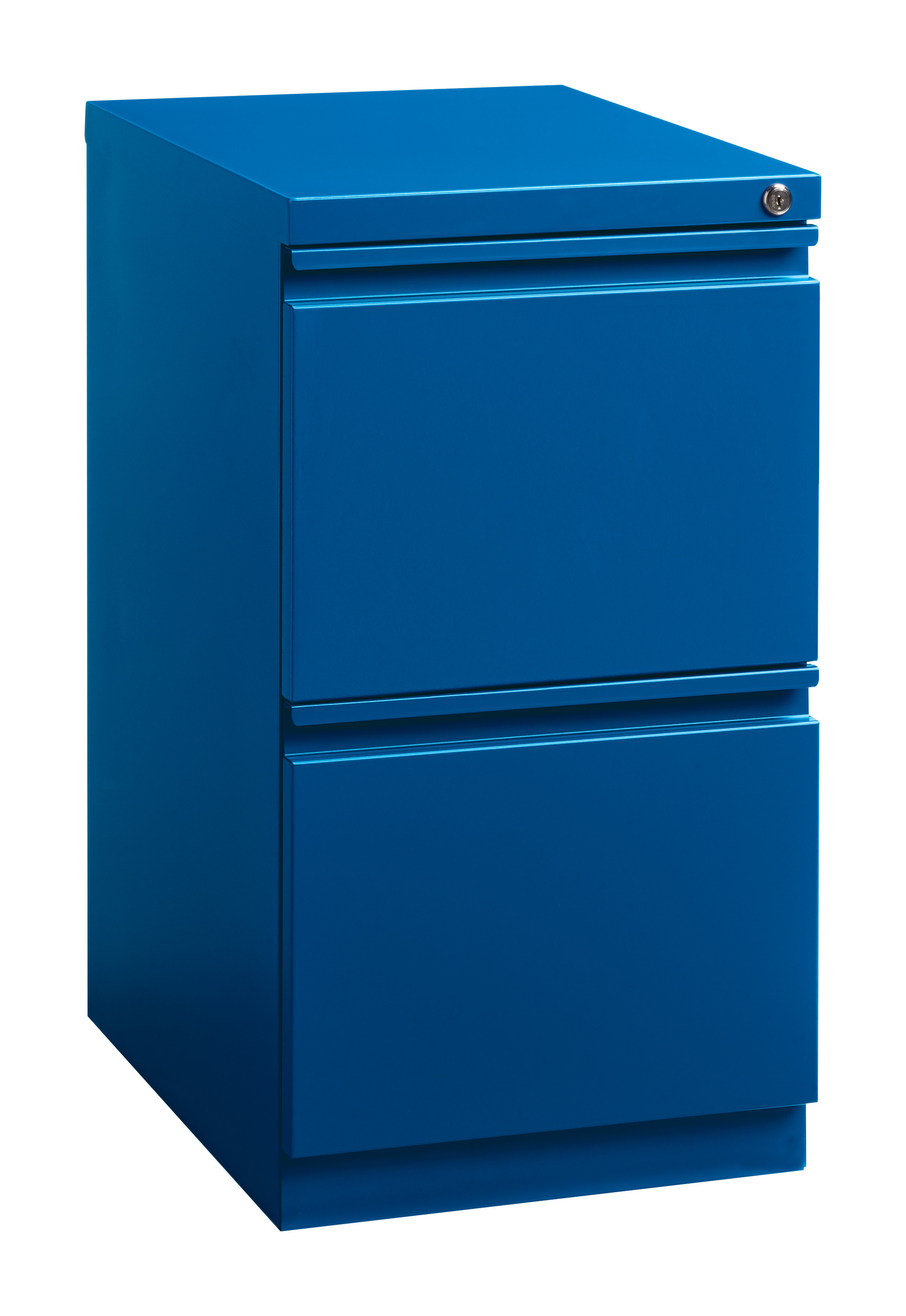 Hirsh 20" Deep Mobile Pedestal File Cabinet 2 Drawer File-File, Letter Width, Blue - image 1 of 6
