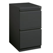 Hirsh 20-in Deep Mobile Pedestal 2-Drawer File/File. Full Width Pull in Charcoal