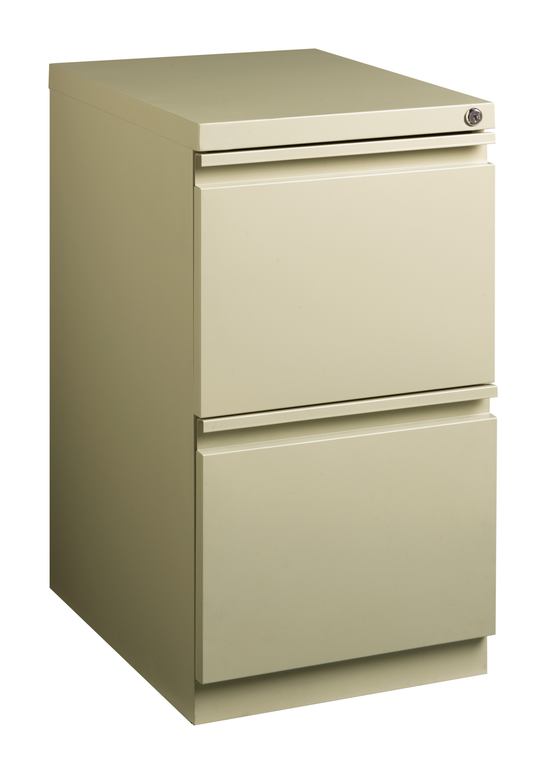 Hirsh 20" Deep Mobile Pedestal File Cabinet 2 Drawer File-File, Letter Width, Putty - image 1 of 8