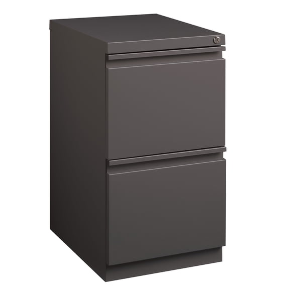 Hirsh 20-in Deep Mobile Pedestal 2-Drawer File/File. Full Width Pull. Espresso