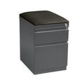 thumbnail image 1 of Hirsh 20 inch Deep Letter Width Mobile Pedestal File Cabinet 2 Drawer Box-File with Seat Cushion, for Home and Office, Charcoal/Black, 1 of 5
