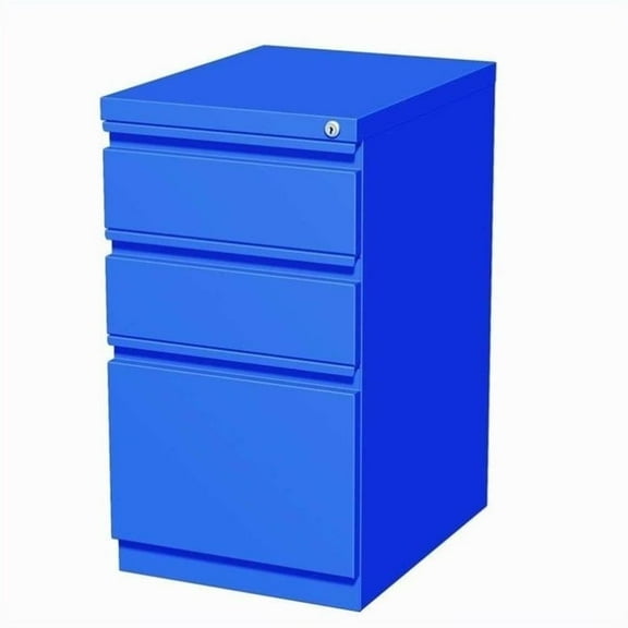 Hirsh 20-inch Deep Metal Mobile Pedestal File 3-Drawer Box/Box/File Classic Blue CA2