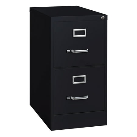Hirsh - 22-in Deep 2 Drawer, Letter Width, Vertical File Cabinet - Black