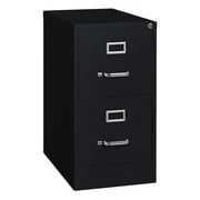 Hirsh 22-in Deep Metal 2 Drawer Letter Width Vertical File Cabinet Black