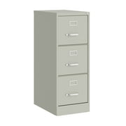 Hirsh 22" Deep 3 Drawer Letter Width Vertical File Cabinet, Commercial Grade, Gray