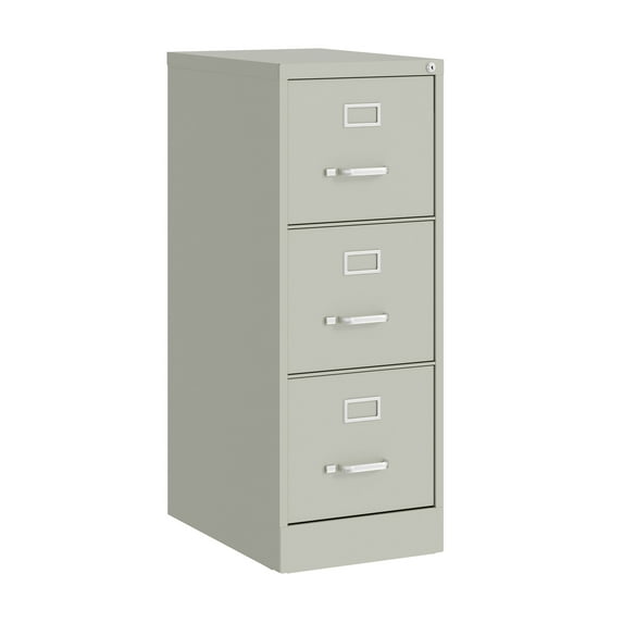 Hirsh 22" Deep 3 Drawer Letter Width Vertical File Cabinet, Commercial Grade, Gray