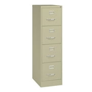 Hirsh 22" Deep 4 Drawer Letter Width Vertical File Cabinet, Commercial Grade, Putty
