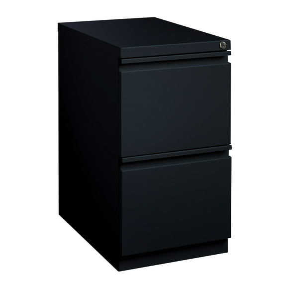 Hirsh 23" Deep Mobile Pedestal File Cabinet 2 Drawer File-File, Letter Width, Black