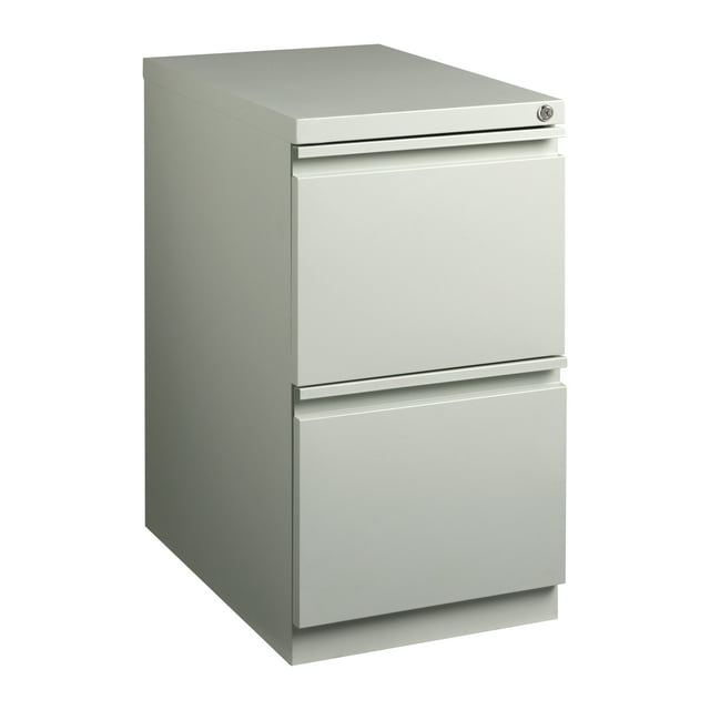 Hirsh 23" Deep Mobile Pedestal File Cabinet 2 Drawer File-File, Letter Width, Gray