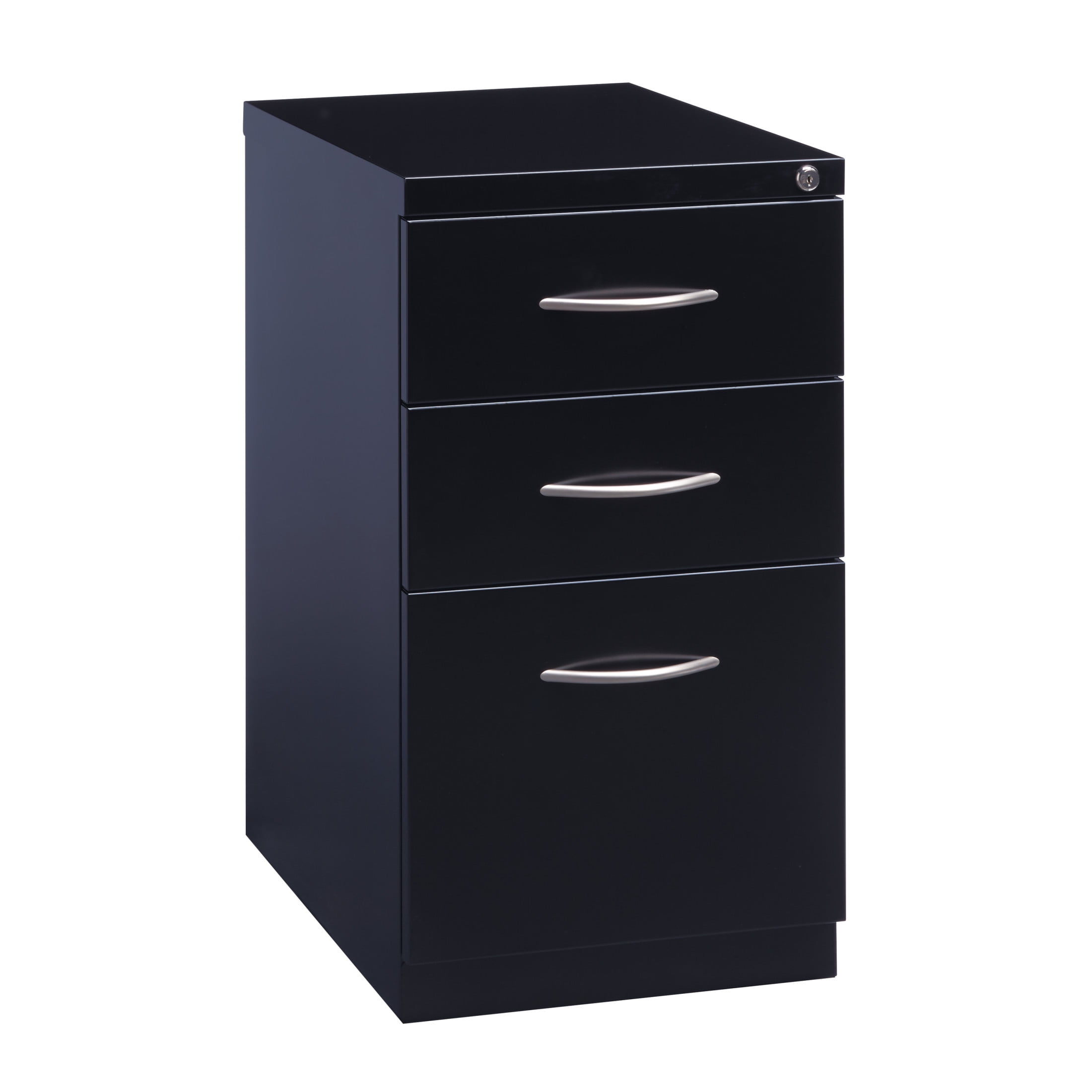 Hirsh 23" Deep Mobile Pedestal File Cabinet 3 Drawer Box-Box-File, Letter Width, Black
