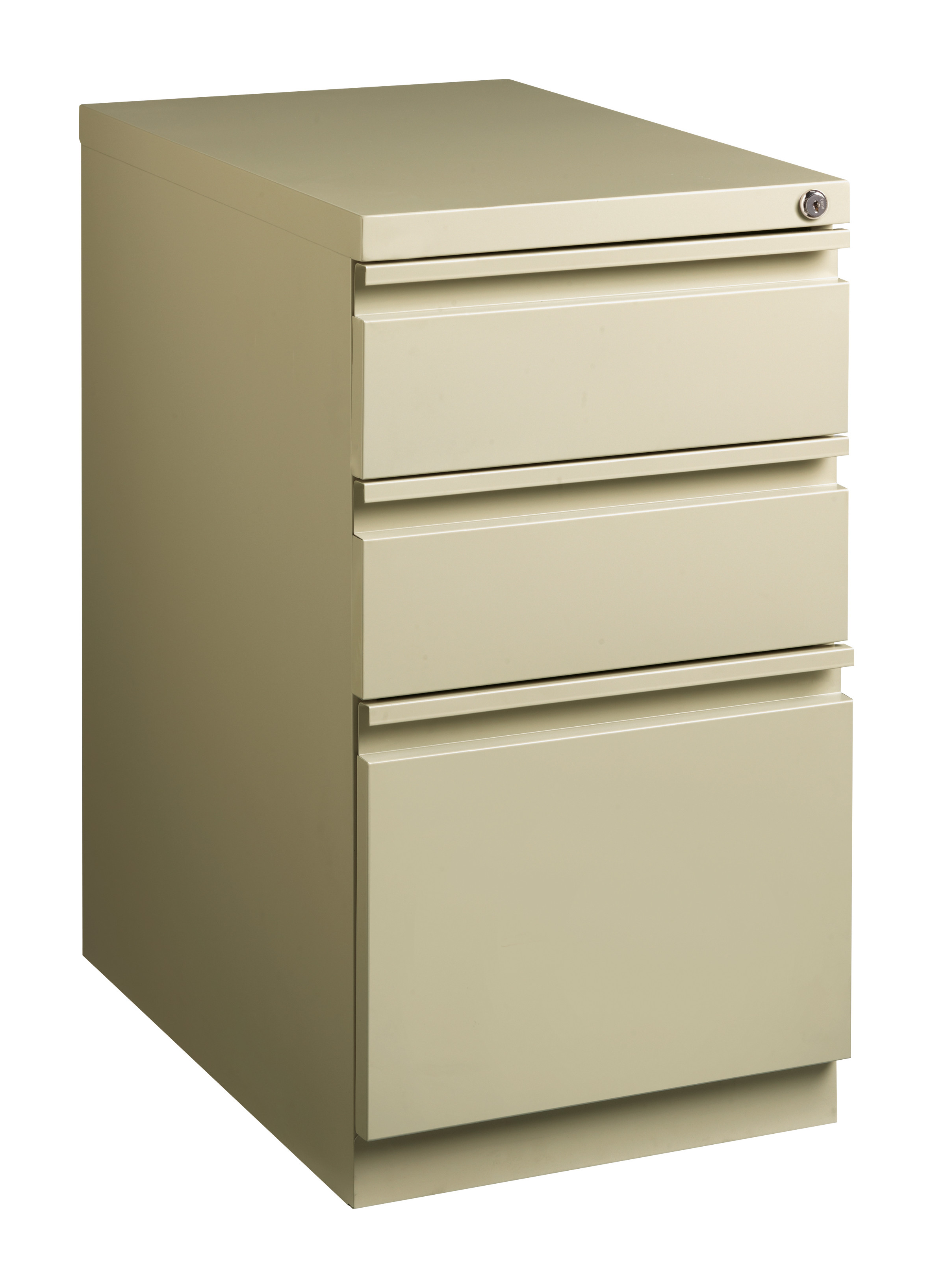 Hirsh 23" Deep Mobile Pedestal File Cabinet 3 Drawer Box-File-File, Letter Width, Putty - image 1 of 7
