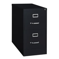 Hirsh 26.5" Deep 2 Drawer Letter Width Vertical File Cabinet, Commercial Grade, Black