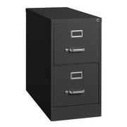 Hirsh 2 Drawer Letter Locking Metal Vertical File Cabinet, 26.5" Deep, Charcoal