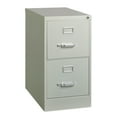 thumbnail image 1 of Hirsh 2 Drawer Letter Locking Metal Vertical File Cabinet, 26.5" Deep, Gray, 1 of 8