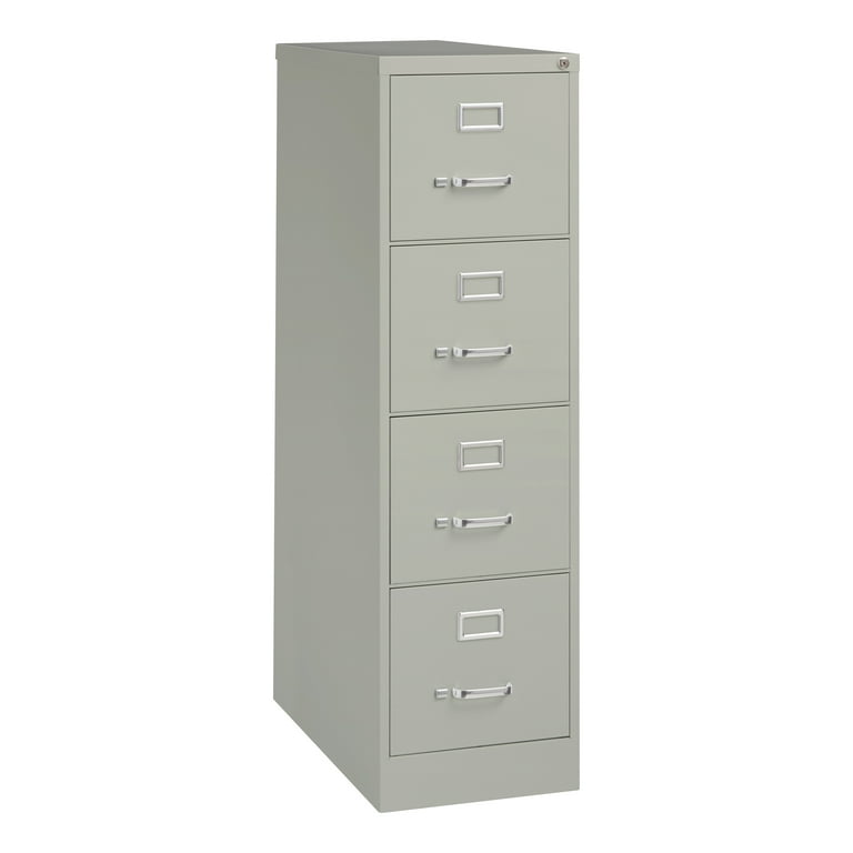 Hirsh 26.5 Deep 4 Drawer Letter Width Vertical File Cabinet, Commercial  Grade, Gray 