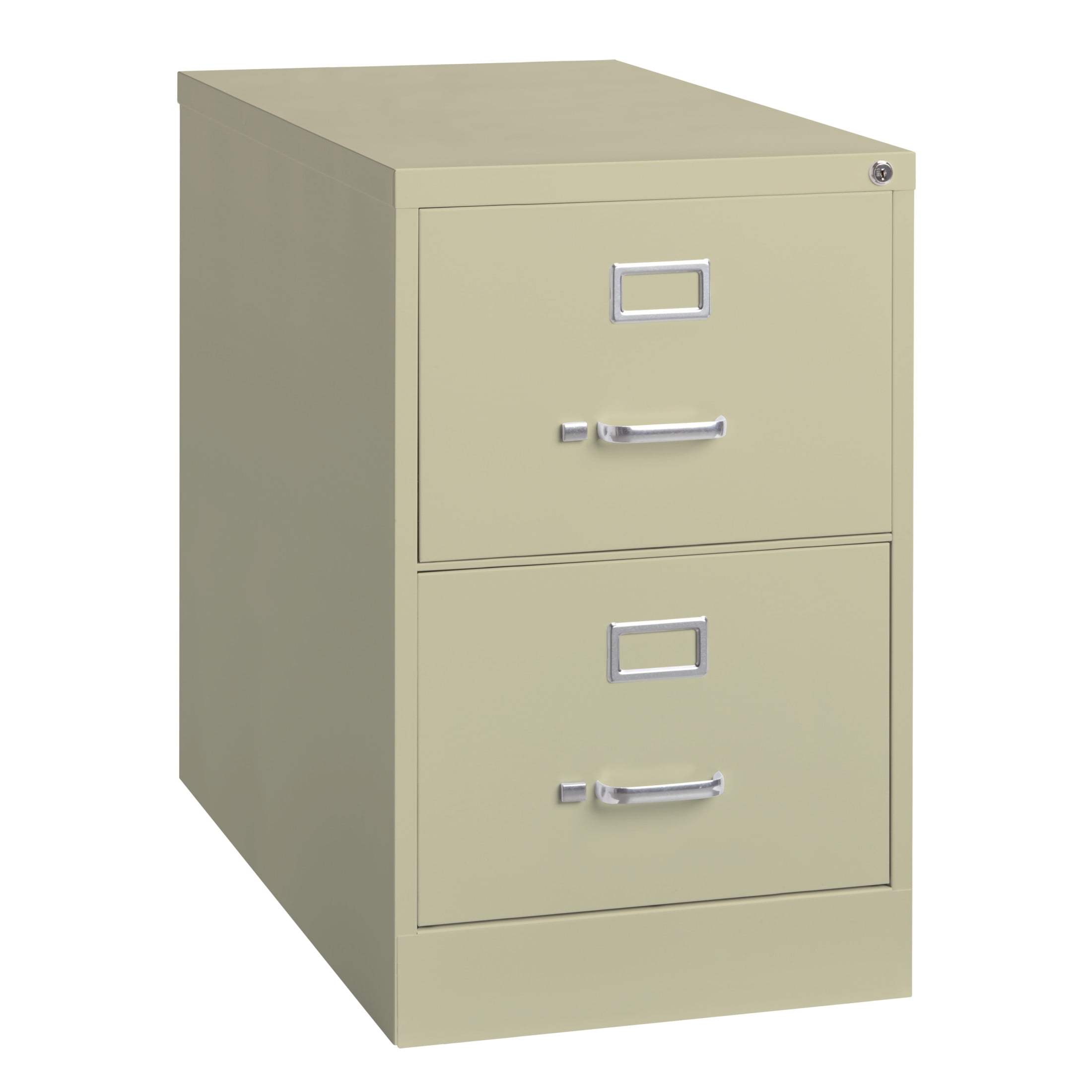 Hirsh 26.5" Deep 2 Drawer Legal Width Metal Vertical File Cabinet, Commercial Grade, Putty