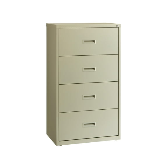 Hirsh 30 Inch Wide 4 Drawer Metal Lateral File Cabinet for Home and Office, Holds Letter, Legal and A4 Hanging Folders, Putty
