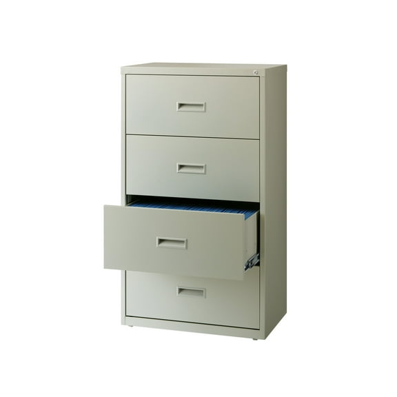 Hirsh 30-in Wide HL1000 Series Metal 4 Drawer Lateral File Cabinet in Light Gray