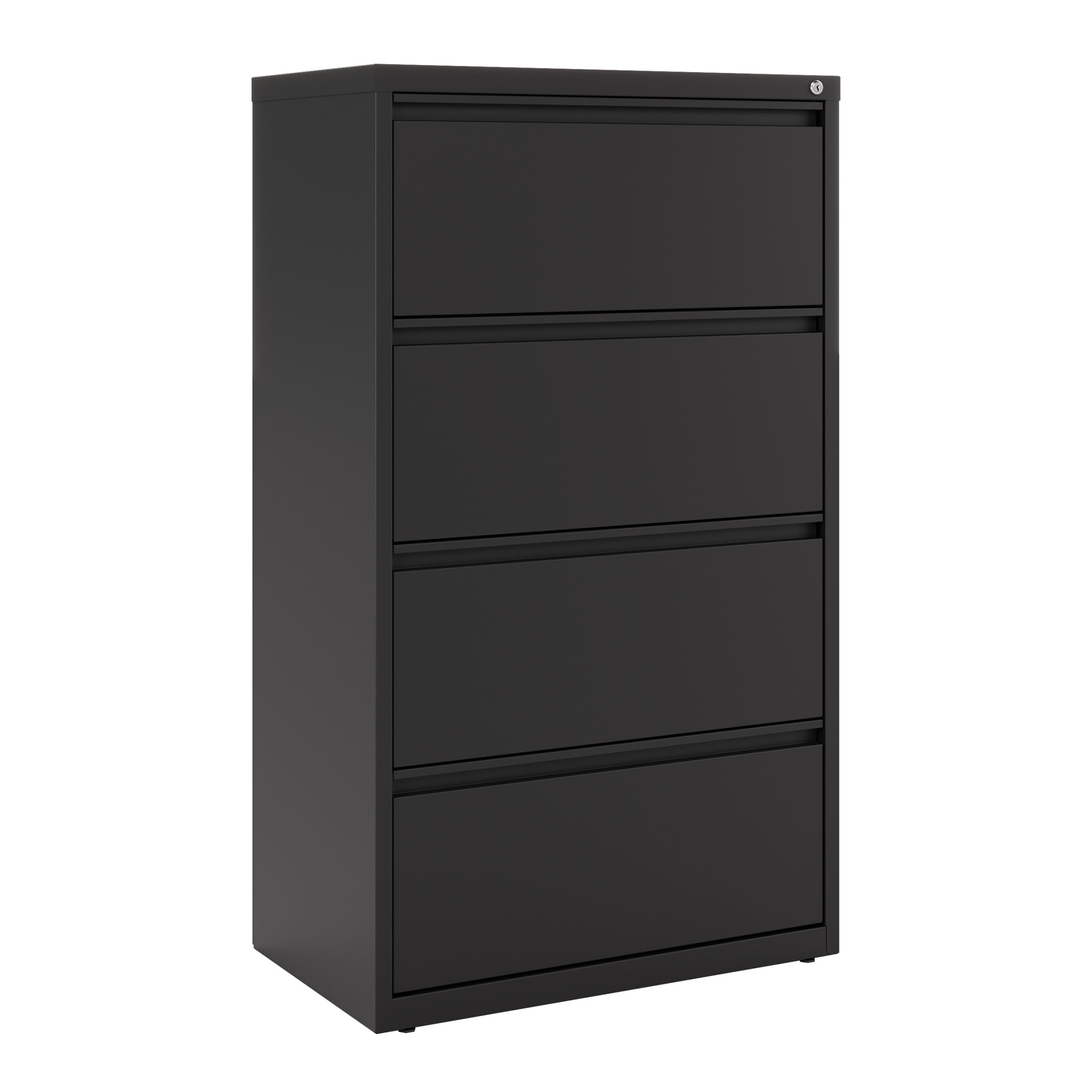 Hirsh 30 Inch Wide 4 Drawer Metal Lateral File Cabinet for Home and Office, Holds Letter, Legal and A4 Hanging Folders, Black