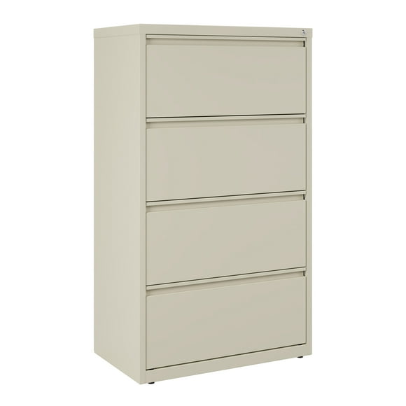 Hirsh 30-in Wide HL10000 Series Metal 4 Drawer Lateral File Cabinet Putty/Beige