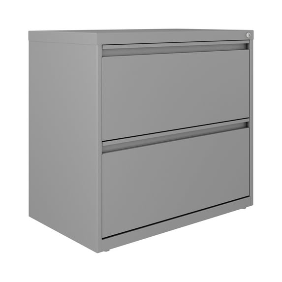 Hirsh 30 inch Wide 2 Drawer Lateral 101 File Cabinet for Home or Office, Silver