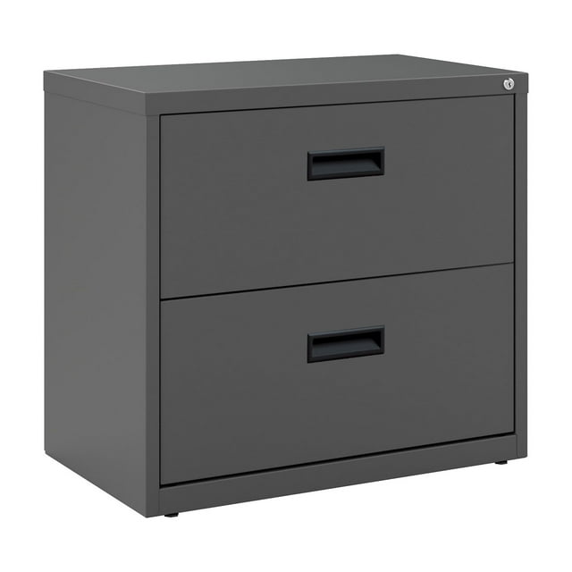 Hirsh 30 inch Wide 2 Drawer Lateral File Cabinet for Home or Office, Charcoal