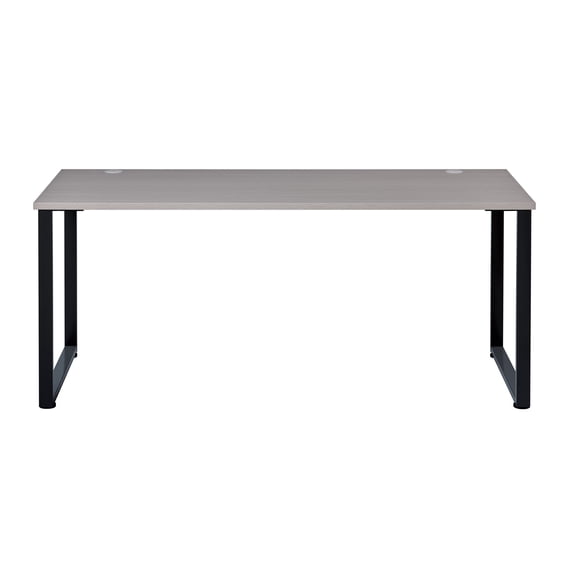 Hirsh 30"x60" Open Metal Desk for Commercial or Home Office - Black / Gray Elm