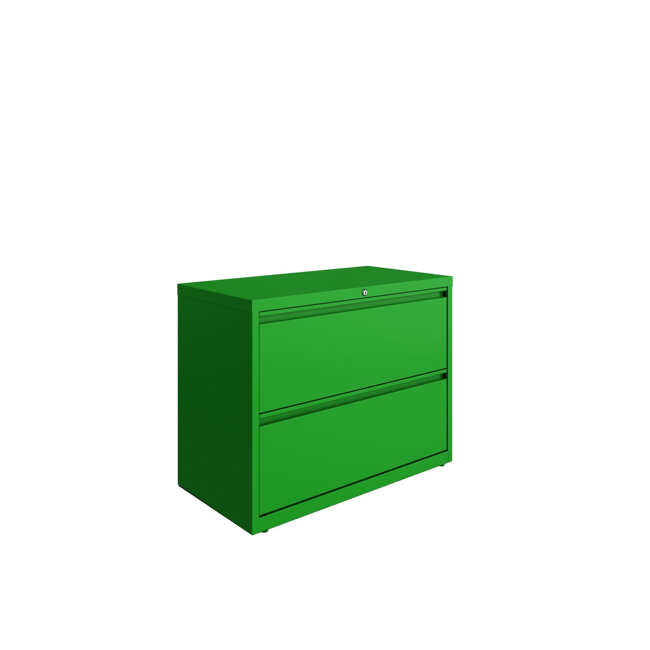 Classic Blue 36-Inch Steel 2-Drawer Lockable Lateral Filing Cabinet