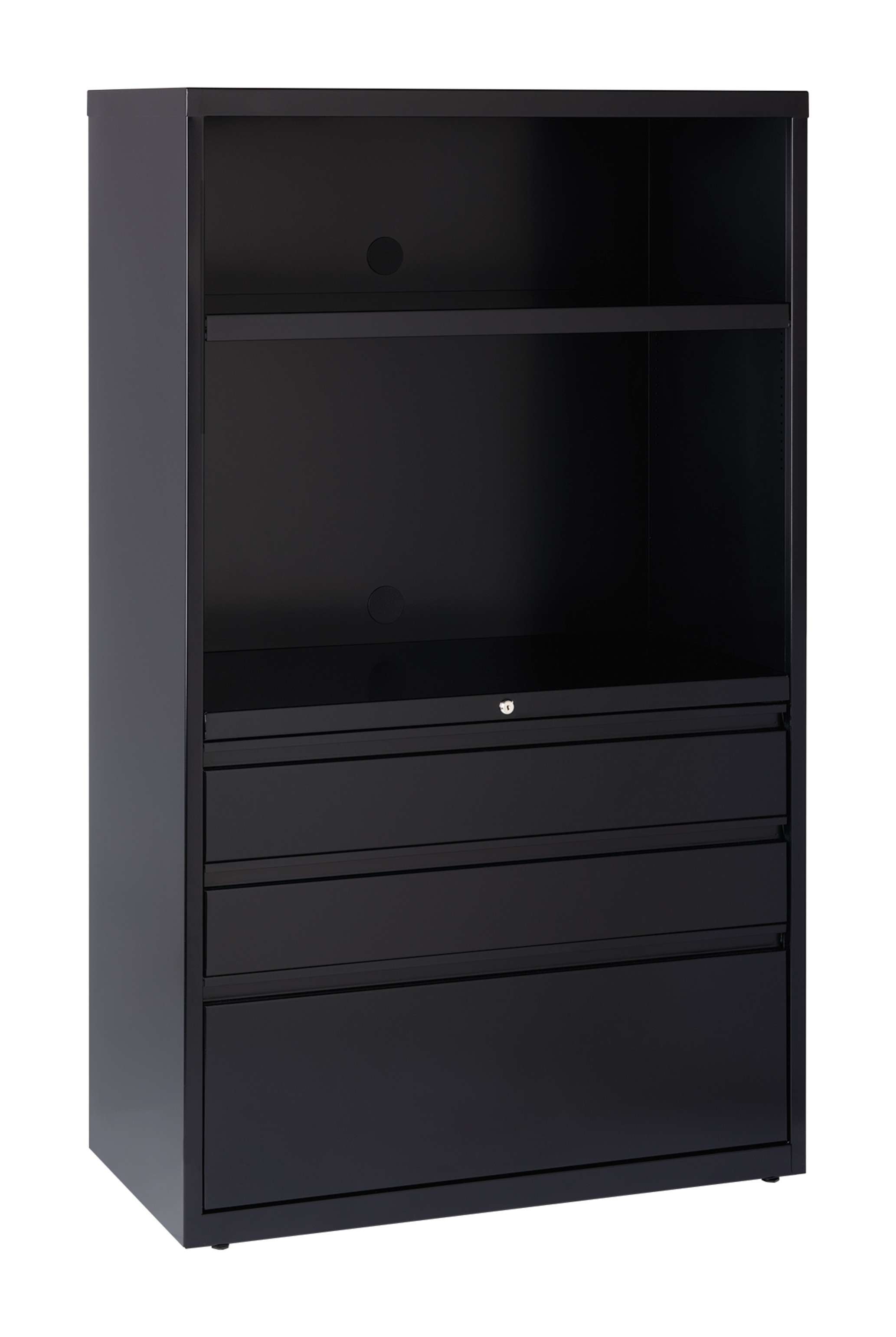 Hirsh 36 Inch Wide 3 Drawer Box-Box-File Metal Lateral Combo File Cabinet for Home and Office, Holds Letter, Legal and A4 Hanging Folders, Black - image 1 of 14