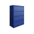 thumbnail image 1 of Hirsh 36 Inch Wide 4 Drawer Metal Lateral File Cabinet for Home and Office, Holds Letter, Legal and A4 Hanging Folders, Blue, 1 of 5