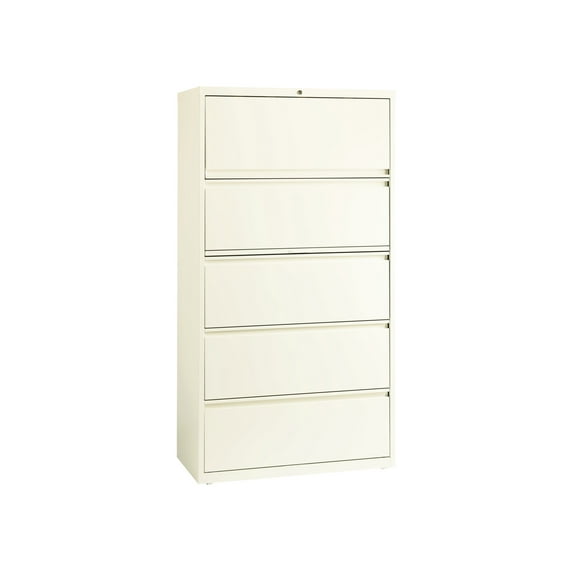 Hirsh 36 Inch Wide 5 Drawer Metal Lateral File Cabinet for Home and Office, Holds Letter, Legal and A4 Hanging Folders, Cloud