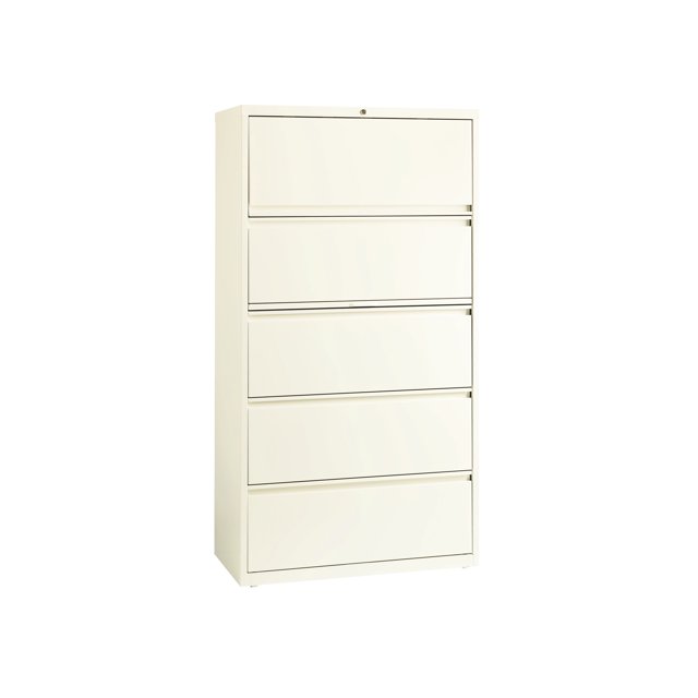 Hirsh 36 Inch Wide 5 Drawer Metal Lateral File Cabinet for Home and Office, Holds Letter, Legal and A4 Hanging Folders, Cloud