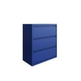thumbnail image 1 of Hirsh 36 Inch Wide 3 Drawer Metal Lateral File Cabinet for Home and Office, Holds Letter, Legal and A4 Hanging Folders, Blue, 1 of 15