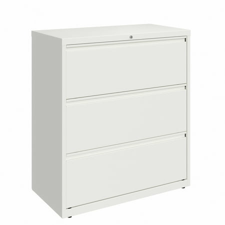 Hirsh 36 Inch Wide 3 Drawer Metal Lateral File Cabinet for Home and Office, Holds Letter, Legal and A4 Hanging Folders, White