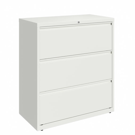 Hirsh 36 Inch Wide 3 Drawer Metal Lateral File Cabinet for Home and Office, Holds Letter, Legal and A4 Hanging Folders, White